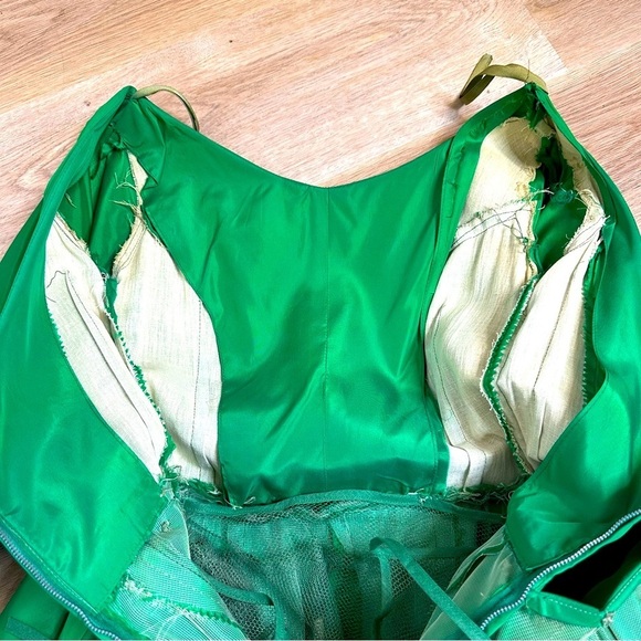 Vintage Green Dinner Dress size 0 - Picture 14 of 14